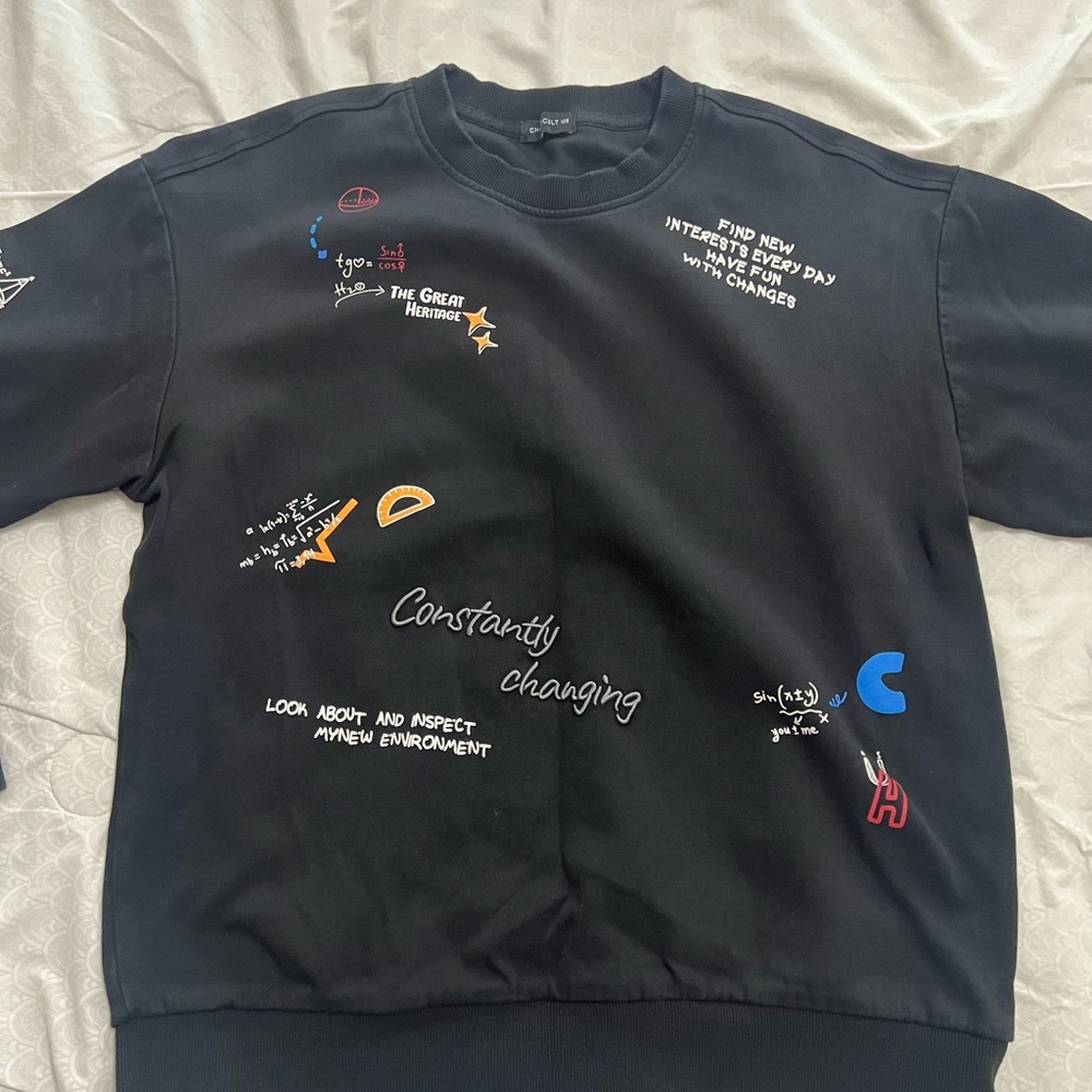 Black Sweatshirt with Motivational Text
